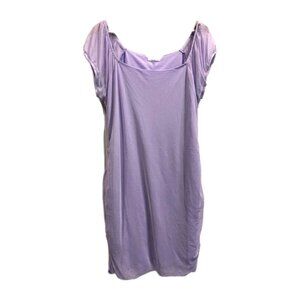 Jolie & Joy Sheer dress Size 2xl Lavender Short‎ Sleeve Midi Rouched